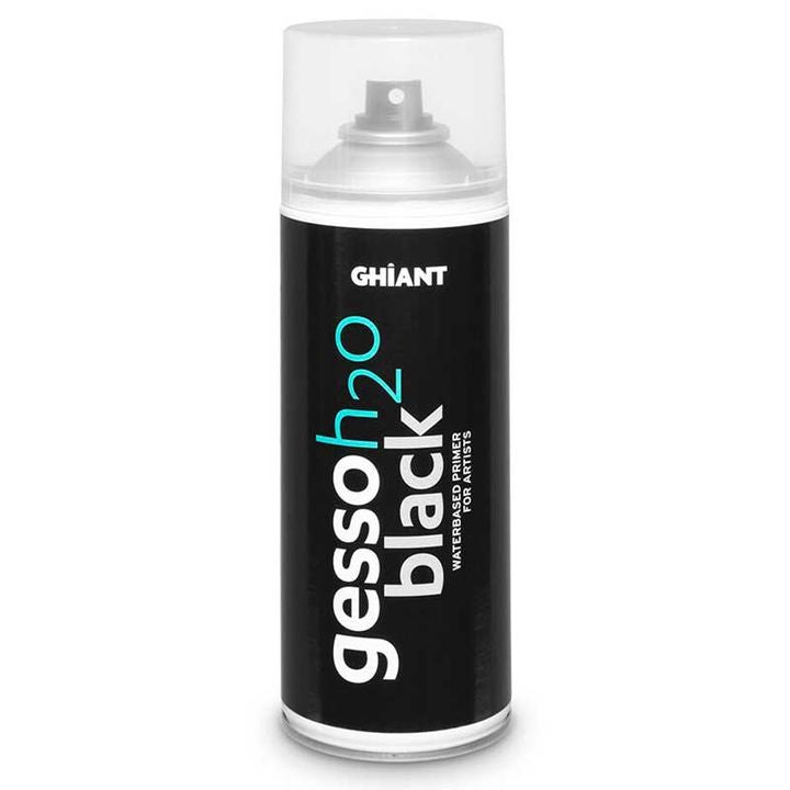 Gesso in spuitbus Ghiant H2O zwart 400 ml