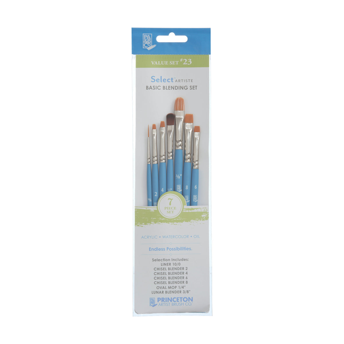 Princeton Select universele penselenset, 7 stuks