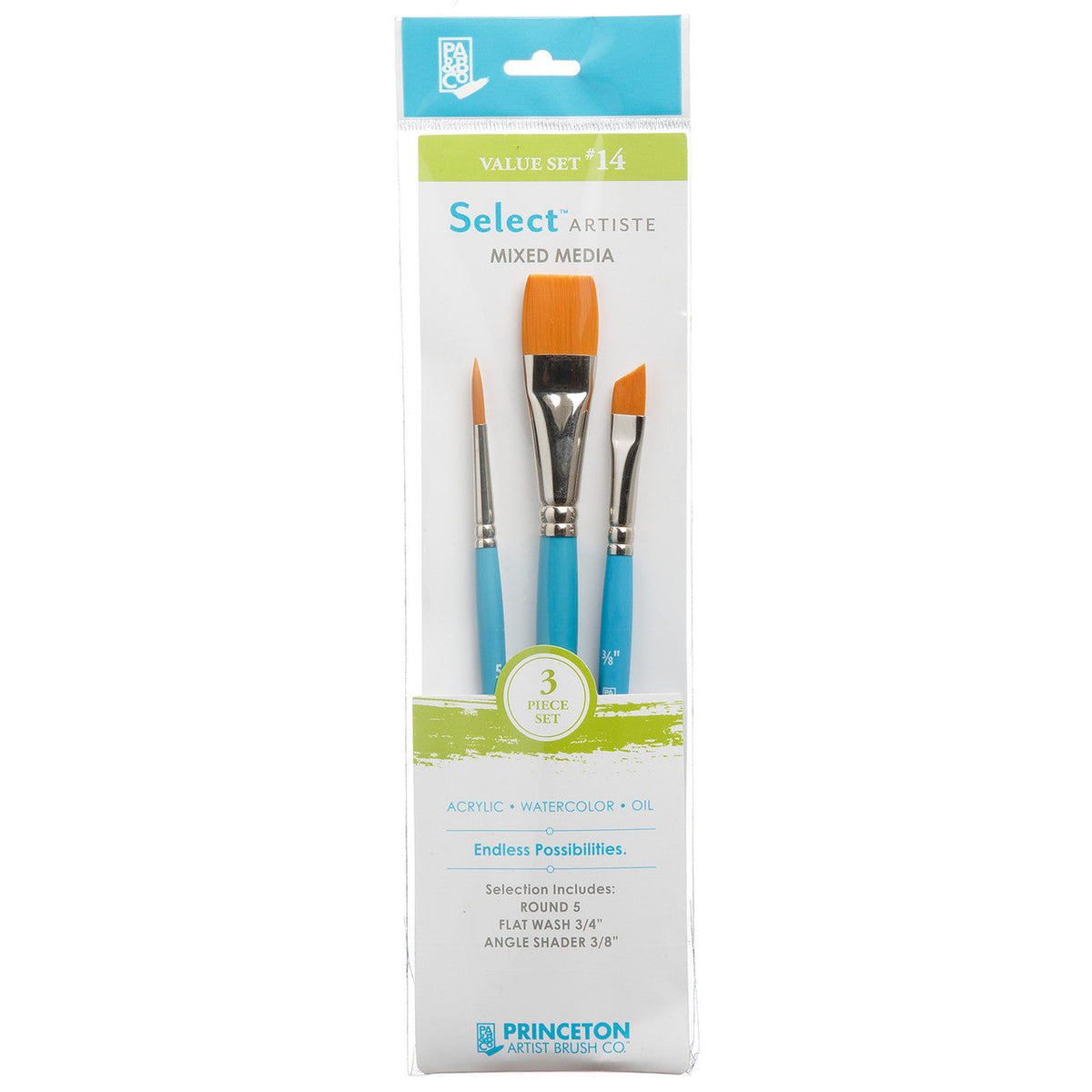 Princeton Select universele penselenset, 3 of 6 stuks