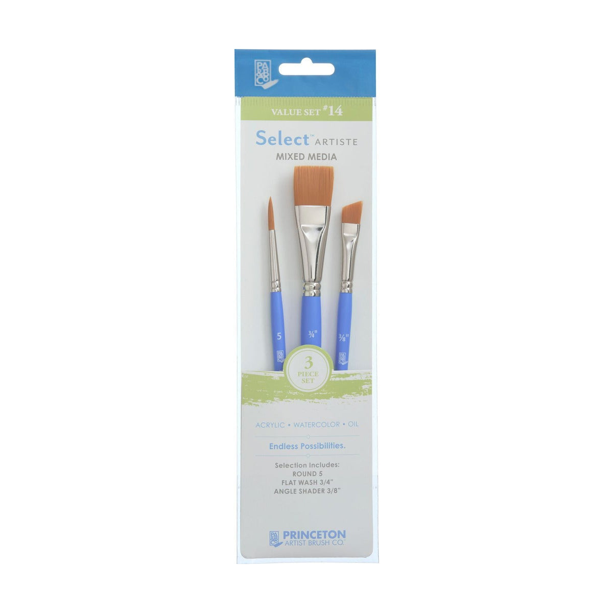 Princeton Select universele penselenset, 3 of 6 stuks