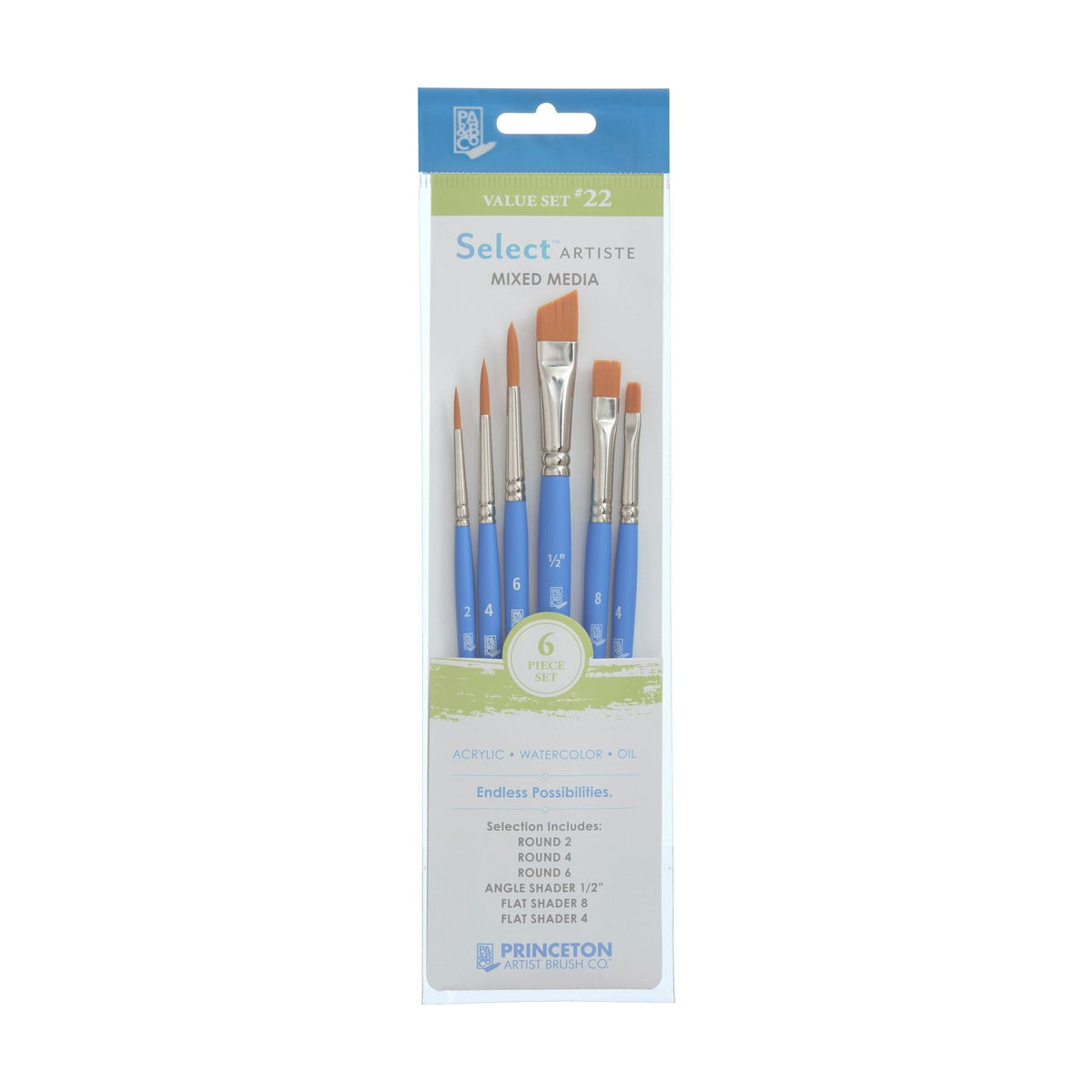 Princeton Select universele penselenset, 6 stuks
