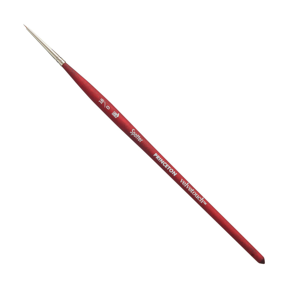 Princeton Velvetouch Spotter detailpenseel, korte steel – 18/0