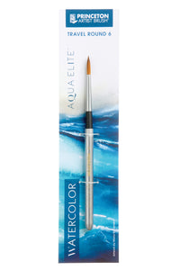 Princeton Aqua Elite reispenseel rond, synthetisch Kolinsky – afbeelding 3