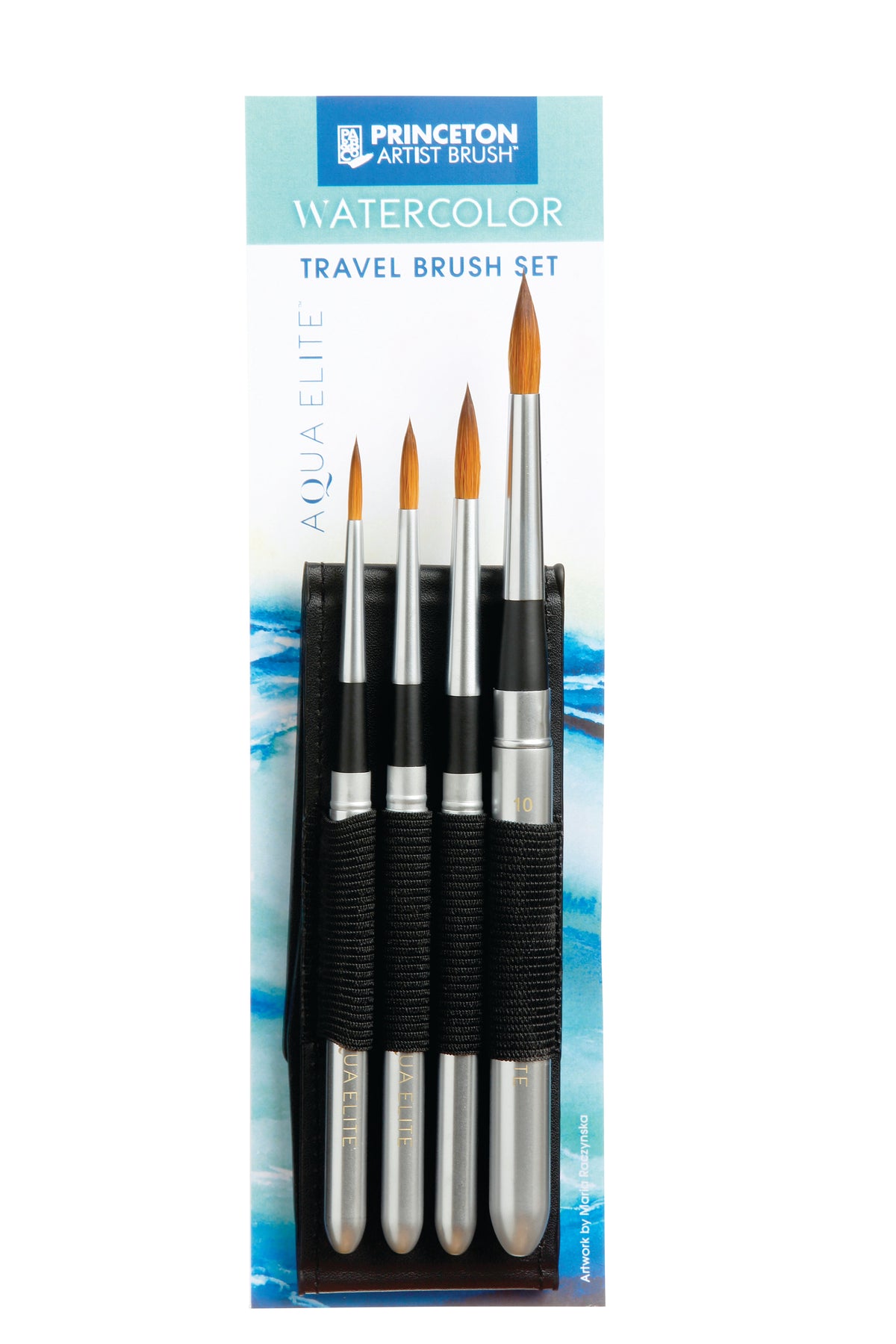 Princeton Aqua Elite aquarelpenselenset, 4 ronde penselen
