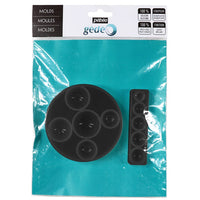 Pébéo siliconen gietvorm halve bollen Ø 1–3 cm, 2 stuks