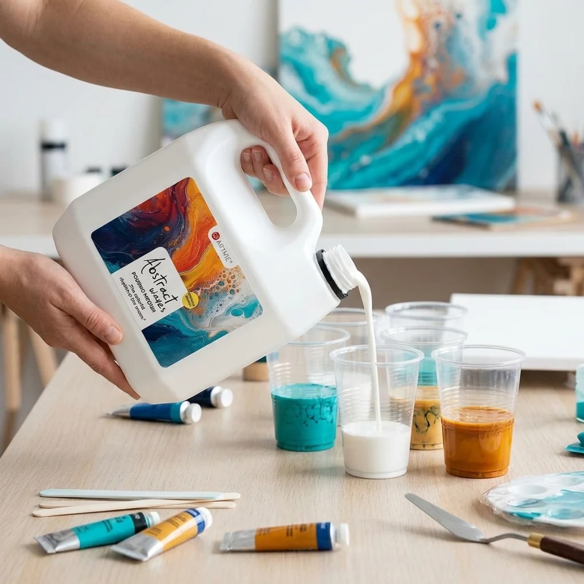 ARTMiE Abstract Waves pouring medium 500 ml / 3 l – afbeelding 6