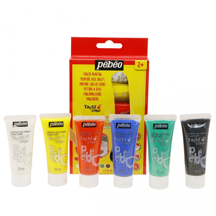 Pébéo Tactilcolor vingerverf 6 × 20 ml – afbeelding 2