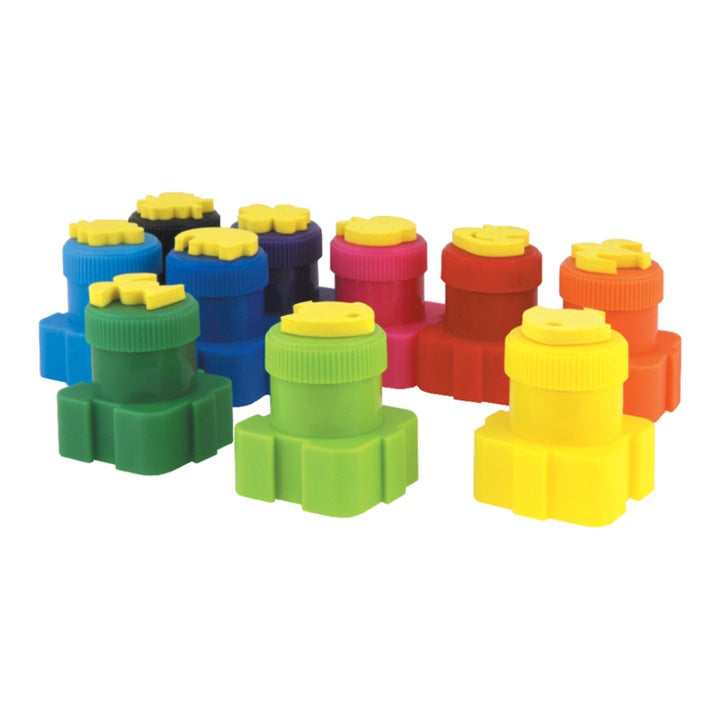 Colorino vingerverf met stempels, set 10 × 10 ml – afbeelding 2