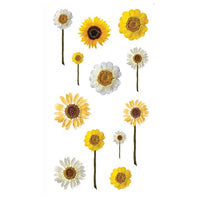 DP Craft transparante PVC-stickers met bloemen, 49 stuks