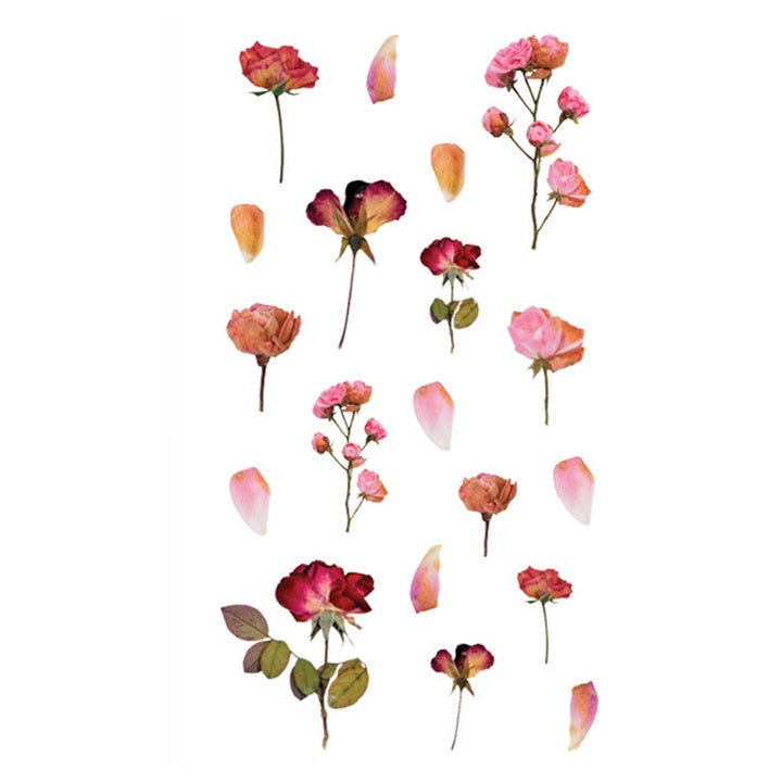 DP Craft transparante PVC-stickers met bloemen, 49 stuks – afbeelding 2