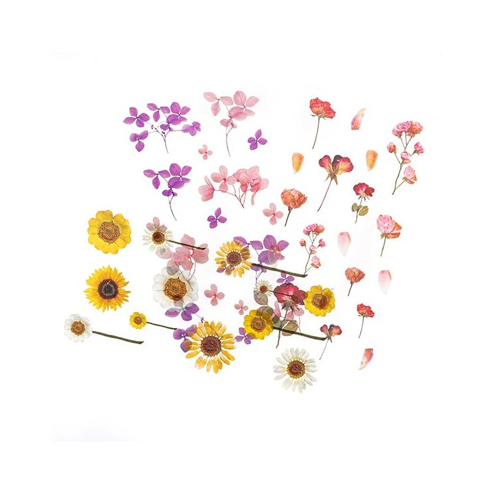 DP Craft transparante PVC-stickers met bloemen, 49 stuks – afbeelding 4