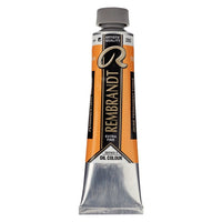 Close-up of Rembrandt 40 ml Oil Paint in a brilliant shade.