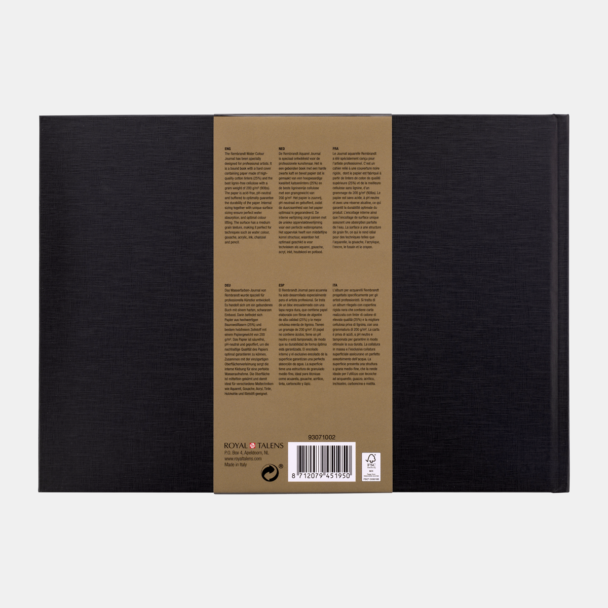 Rembrandt aquarelblok koudgeperst 200 g/m², 30 vellen
