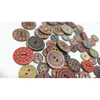 Retro houten knopen, 20 stuks, 15, 20 of 25 mm