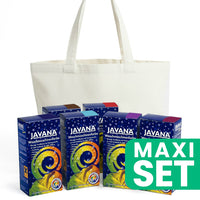 Kreul Javana Batik batikset retro, 6 kleuren met katoenen tas