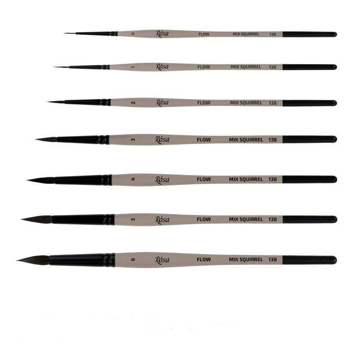 ROSA Flow 138 Round Brush, Synthetic and Squirrel Hair | various sizes — image 2