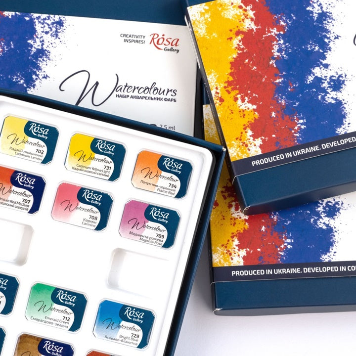 ROSA Gallery Monopigmented Watercolors 12x2.5 ml