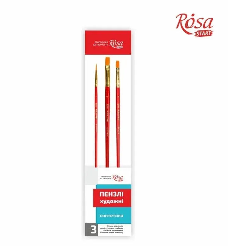 ROSA Start 5 penselenset, 3 stuks (nr. 2, 8, 10)