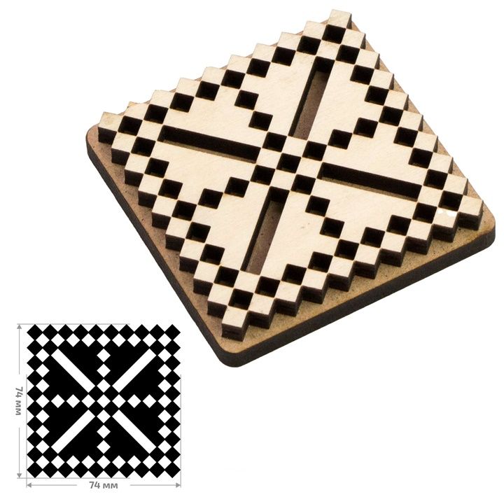 ROSA TALENT No. 2 Geometry Wooden Stamp 7.5x7.5 cm