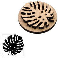 ROSA TALENT Wooden Stamp No. 19 Botanical, 6 x 6 cm