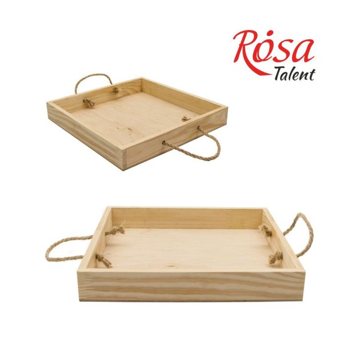 ROSA TALENT Wooden Tray, 30x30x4 cm