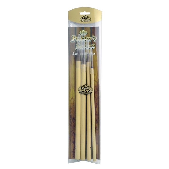 Royal & Langnickel Potter's Select Bamboo penselen, 4 stuks