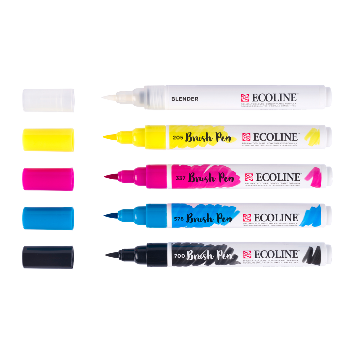 Royal Talens Ecoline brushpennen Primary set, 5 stuks
