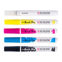 Royal Talens Ecoline brushpennen Primary set, 5 stuks