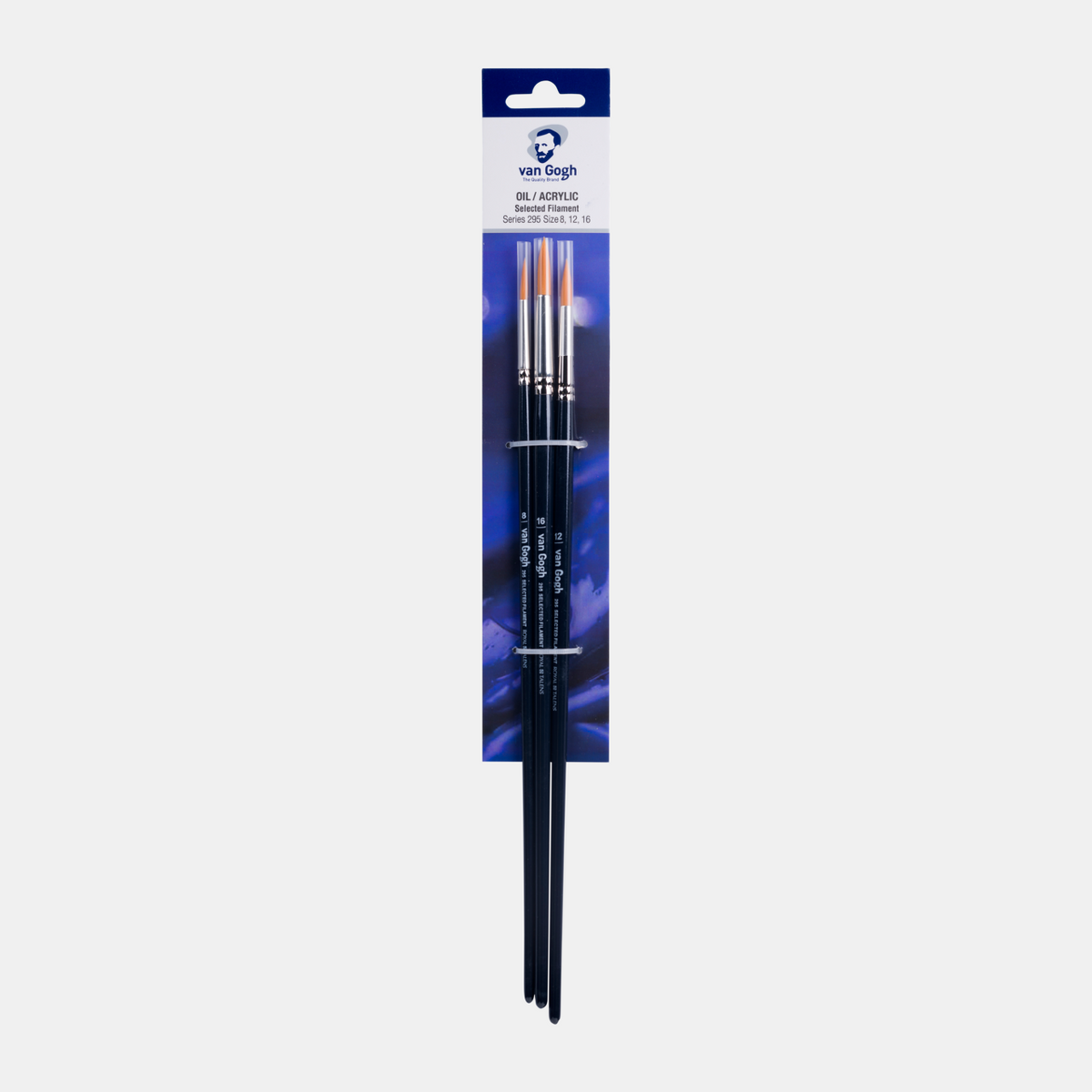 ROYAL TALENS Van Gogh Series 295 Brush Set - 3-piece set (Sizes 8, 12, 16)