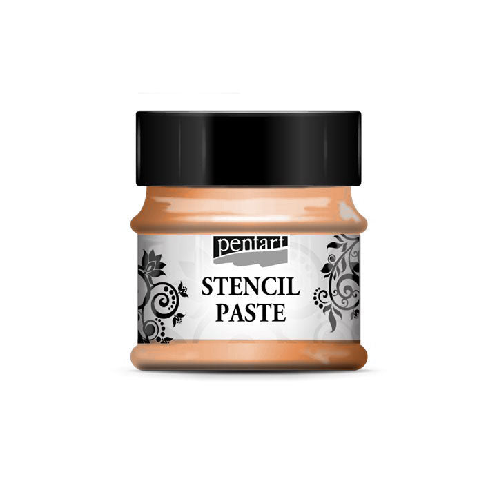 Pentart sjabloonpasta (stencil paste) parelmoer 50 ml – afbeelding 4