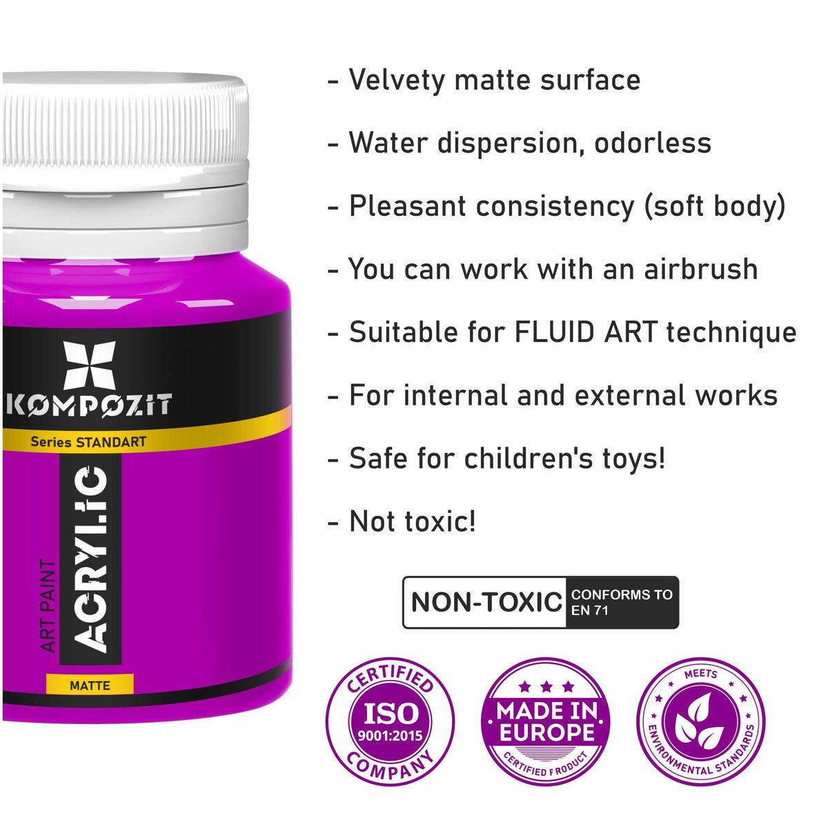 Kompozit STANDART acrylverfset 18 × 20 ml – afbeelding 2