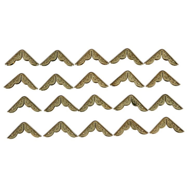 Pentart metalen sierhoekjes goud, set van 20 stuks – afbeelding 3