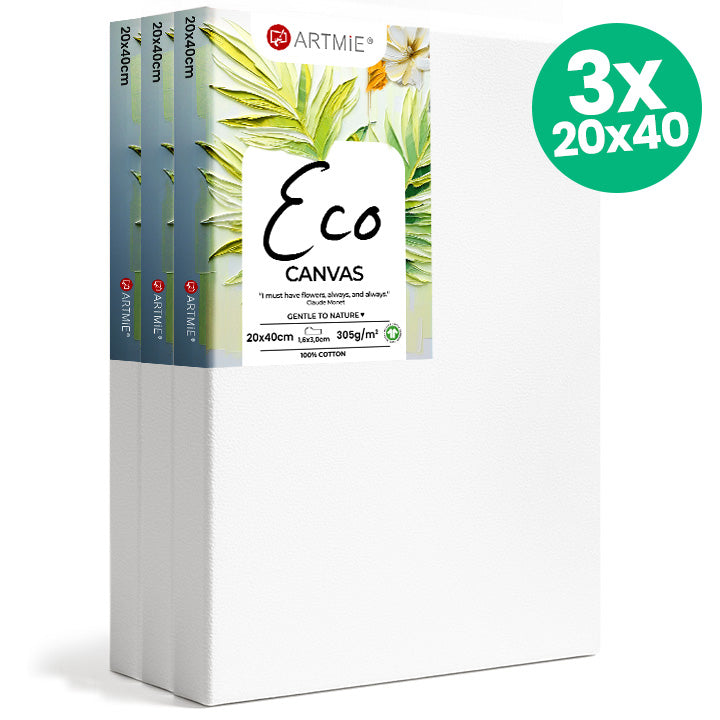 ARTMiE ECO schildersdoek op spieraam 20 × 40 cm, set van 3