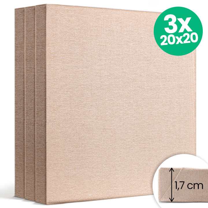 ARTMiE Nature Eco schildersdoek, set van 3, 20 × 20 cm