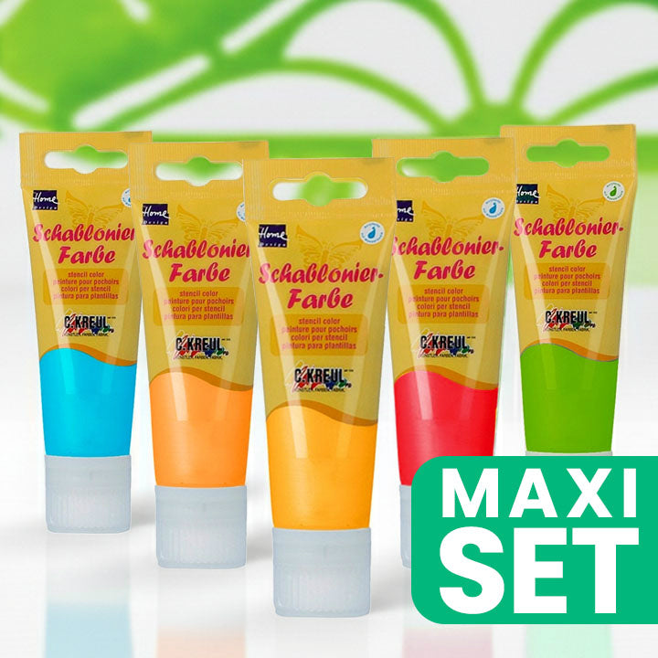Kreul sjabloonverf set 5 × 75 ml, vrolijke tinten