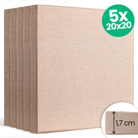 NATURE ECO schildersdoekenset 5 stuks 20 × 20 cm