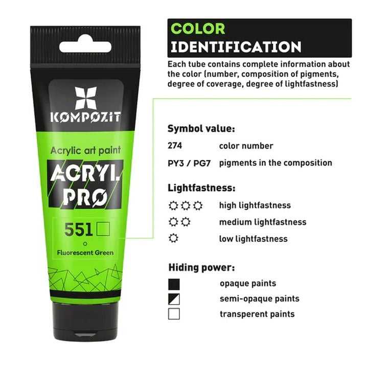 Kompozit ACRYL PRO CREATIVE acrylverfset 12 × 75 ml – afbeelding 6