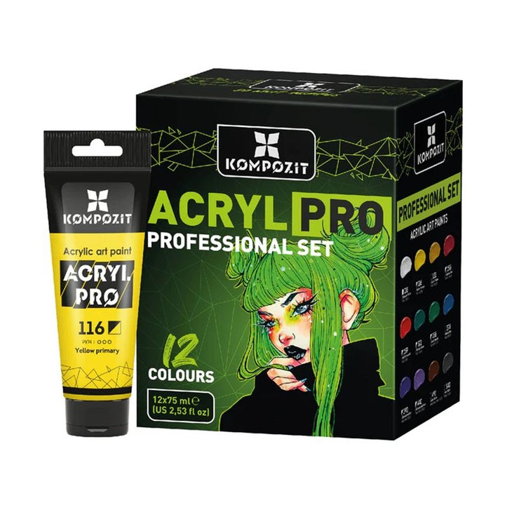 Kompozit ACRYL PRO PROFESSIONAL acrylverfset 12 × 75 ml