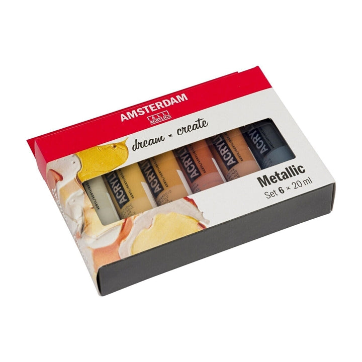Amsterdam acrylverf metallic set 6 × 20 ml