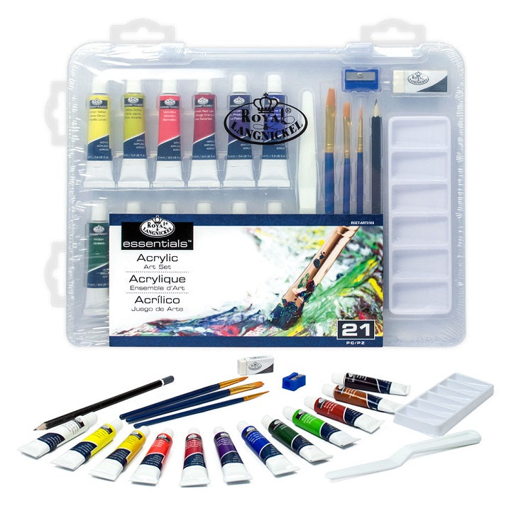 Royal & Langnickel Essentials acrylverfset in koffer, 21-delig