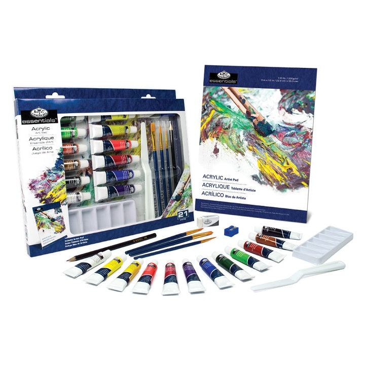 Royal & Langnickel Essentials acrylverfset in doos, 21-delig