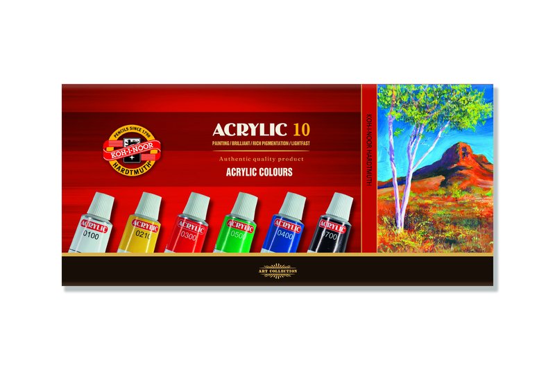 KOH-I-NOOR acrylverfset 10 × 16 ml