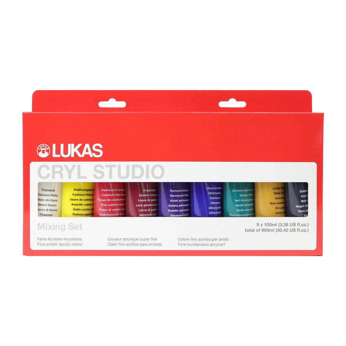 LUKAS Cryl Studio acrylverfset 9 × 100 ml