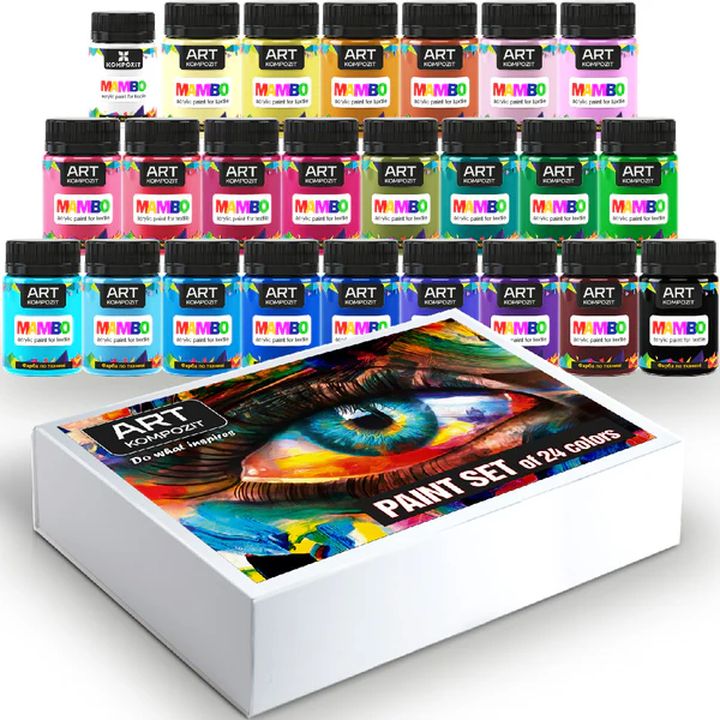 Kompozit Mambo textielverfset voor stof en leer 24 × 50 ml