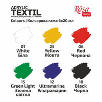 Rosa Talent textielverfset – 6, 9 of 12 kleuren à 20 ml – afbeelding 4