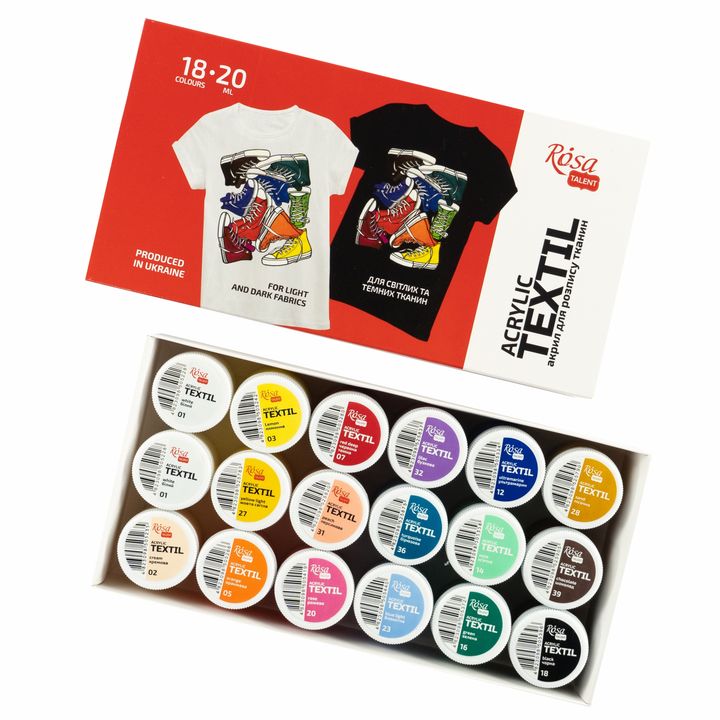 ROSA Talent STYLE textielverfset 18 × 20 ml – afbeelding 2