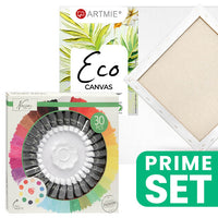 ARTMiE Nassau acrylverf 30 × 12 ml + Eco schildersdoek 30 × 30 cm