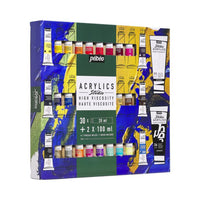 Pébéo Studio Acrylics acrylverfset 30 × 20 ml + 2 × 100 ml + penseel – afbeelding 4