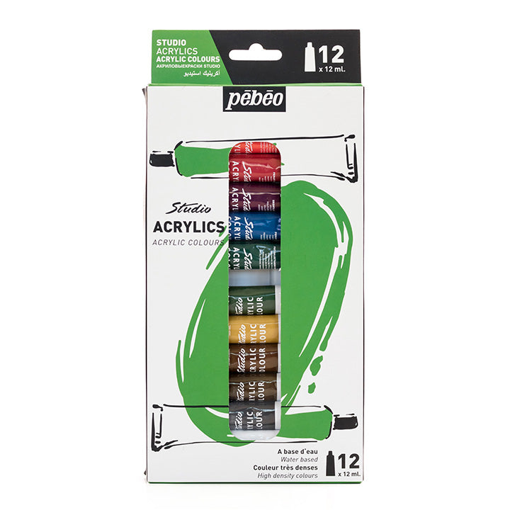 Pébéo Studio Acrylics acrylverfset 12 × 12 ml