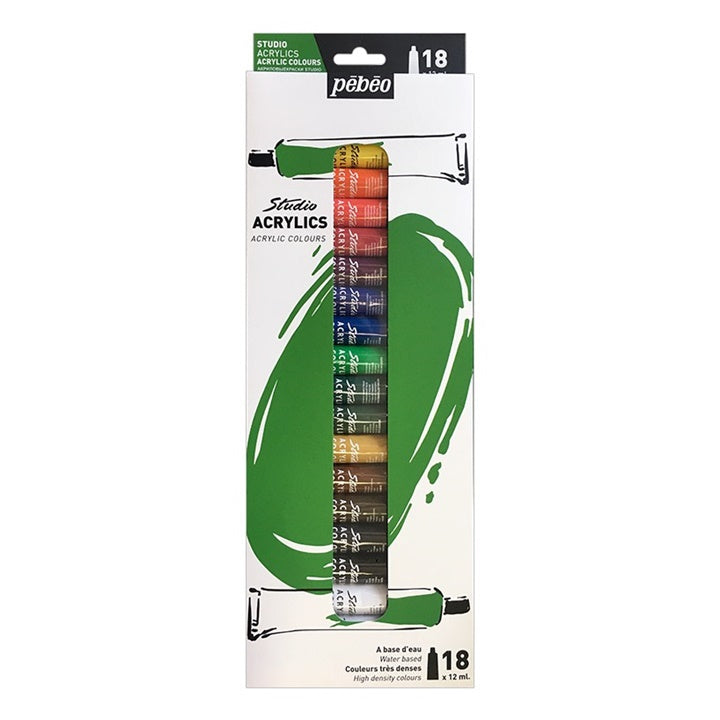 Pébéo Studio Acrylics acrylverfset 18 × 12 ml
